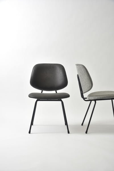 ダイニングチェア 幅50×奥行58×高さ81cm ダイニング家具 完成品 ブラック レザー