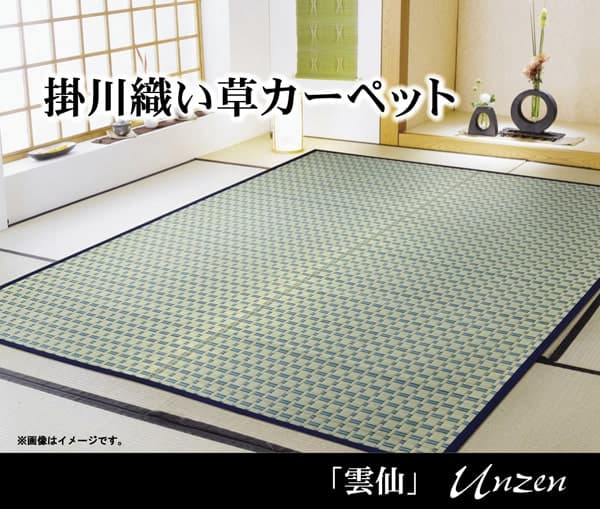 花ござ 雲仙 本間3畳 BE 191X286 191×286cm ラグマット カーペット ラグ 絨毯