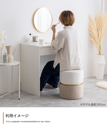 スツール Alina ベロアバイカラースツール ダイニングチェア デザインチェア 回転チェア 幅35×奥行35cm 完成品 スチール