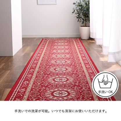 廊下敷 撥水ロマン マット GN 60X240 60×240cm ラグマット カーペット ラグ 絨毯