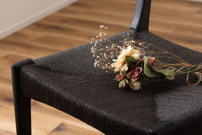 ペーパーコードチェア 幅46×奥行56×高さ76cm ダイニングチェア デザインチェア 北欧 完成品 天然木