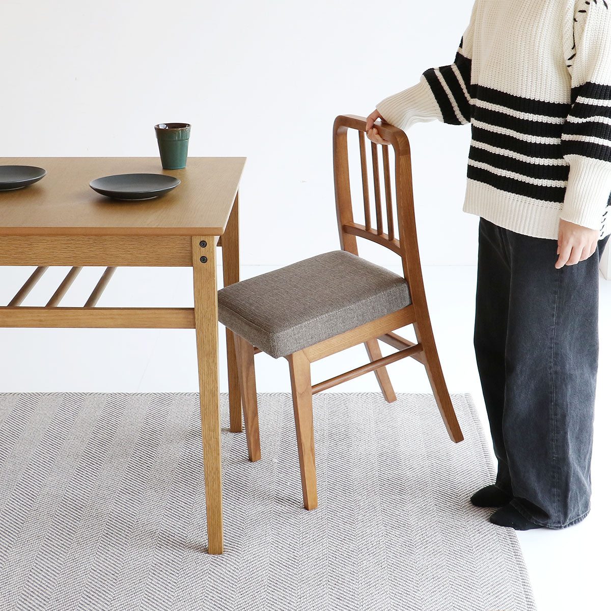 チェアー Wood Chair -Atl ダイニングチェア デザインチェア 回転チェア