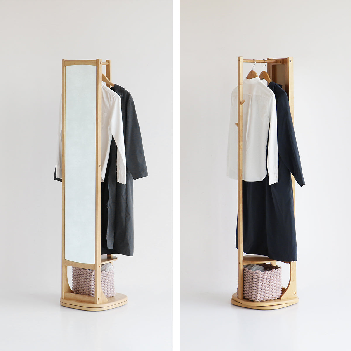 ラック Turn Mirror Hanger -cluto- ハンガーラック コートハンガー