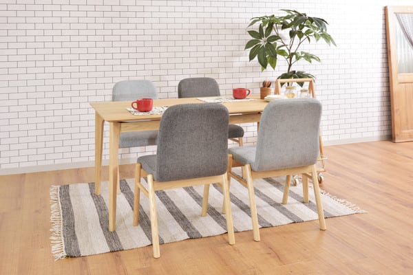 ダイニングチェア 幅53×奥行60×高さ85cm ダイニング家具 完成品 組立不要 ダークグレー