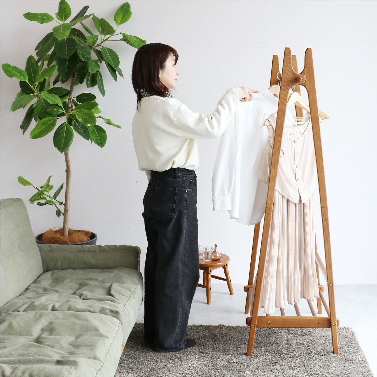 ラック Folding Hanger Rack -ape- ハンガーラック コートハンガー 衣類収納
