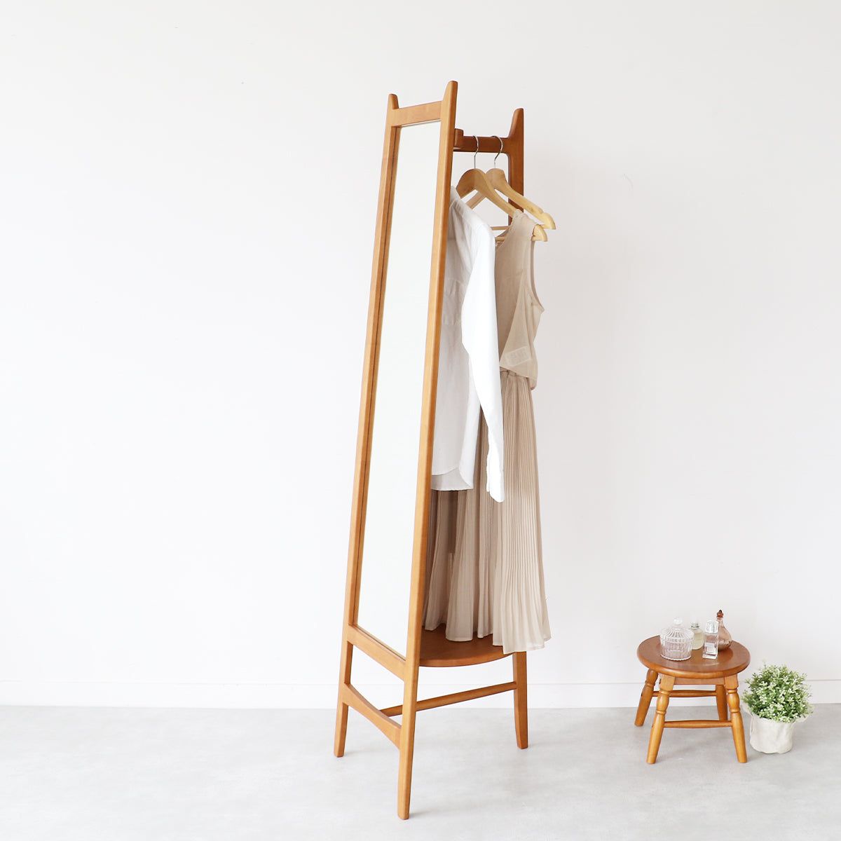ラック Mirror Hanger -charl- ハンガーラック コートハンガー パイプハンガー