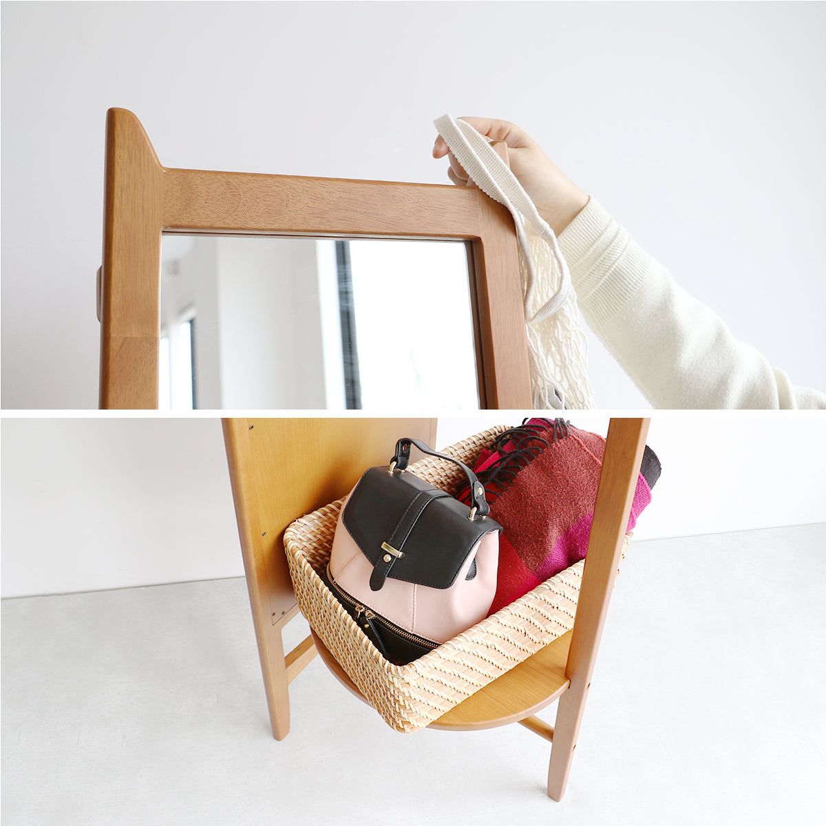 ラック Mirror Hanger -charl- ハンガーラック コートハンガー パイプハンガー