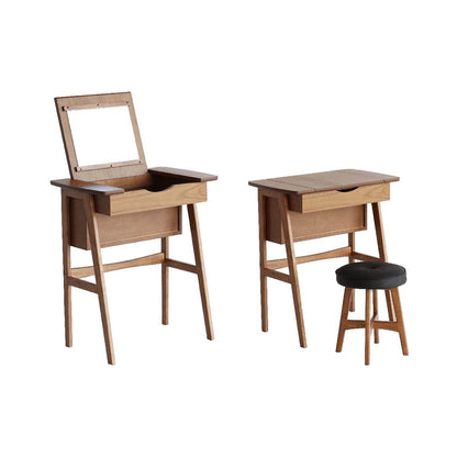 ドレッサー&スツール -toledo- ダイニングチェア デザインチェア 回転チェア 幅62×奥行38cm 天然木