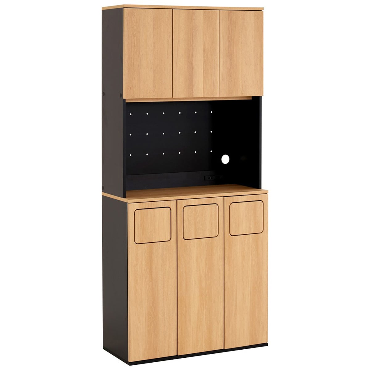 ヴィンテージ ごみ箱一体型食器棚 ごみ箱3つタイプ 食器棚 ゴミ箱付き ごみ箱 キッチン収納