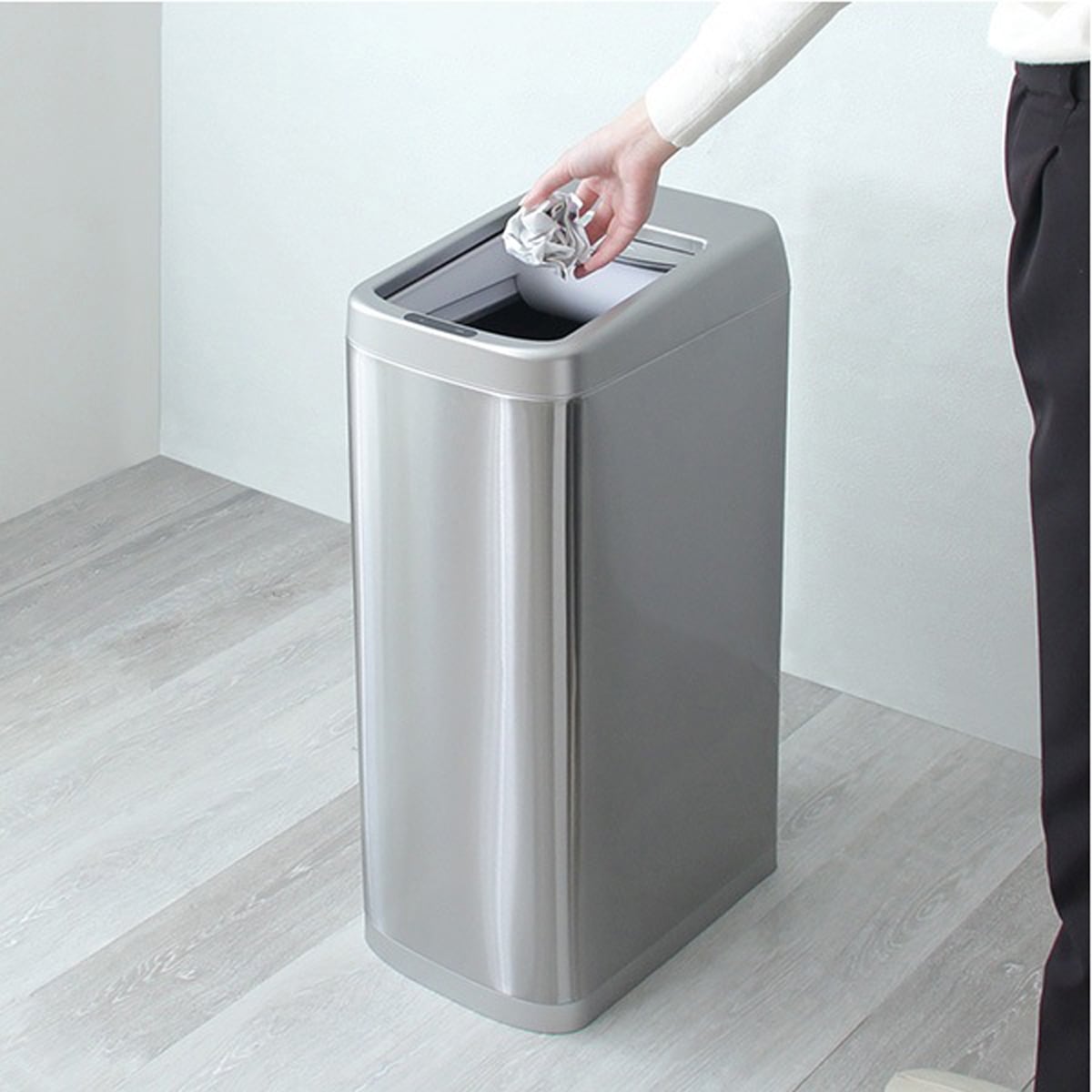 シャッター式50L自動開閉ゴミ箱 ゴミ箱 ごみ箱 センサー付き 蓋付き ふた付き 自動開閉 電動