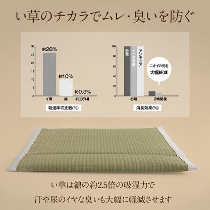 クッション 洗えるい草シート 40×40cm 通気性 クッション・座布団
