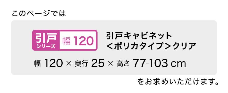 ラック セミオーダーカウンター下収納ぴったりくん キャビネット(ポリカタイプ クリア) キッチン収納 幅120×奥行25cm