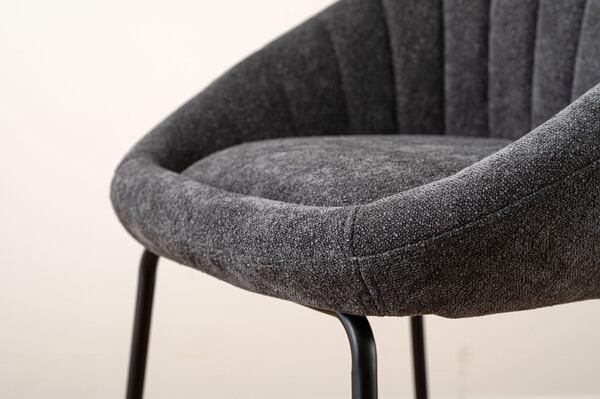 ダイニングチェア ハイチェア 幅50×奥行51×高さ89cm ダイニング家具 ダークグレー スチール