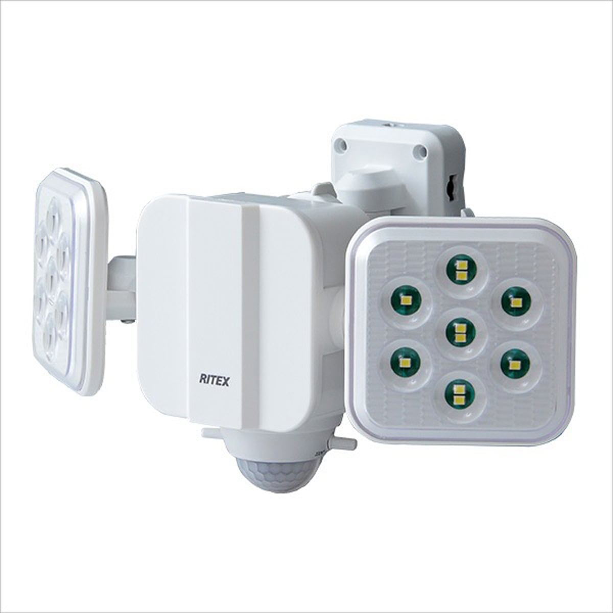 照明 5W×2灯 フリーアーム式LED乾電池センサーライト LEDセンサーライト 単一乾電池 5W