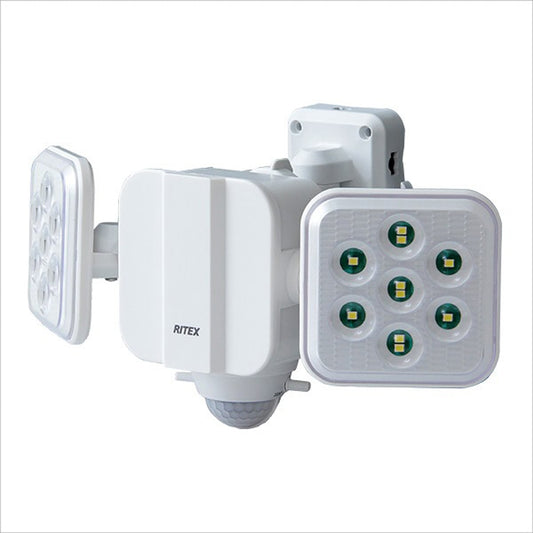 照明 5W×2灯 フリーアーム式LED乾電池センサーライト LEDセンサーライト 単一乾電池 5W