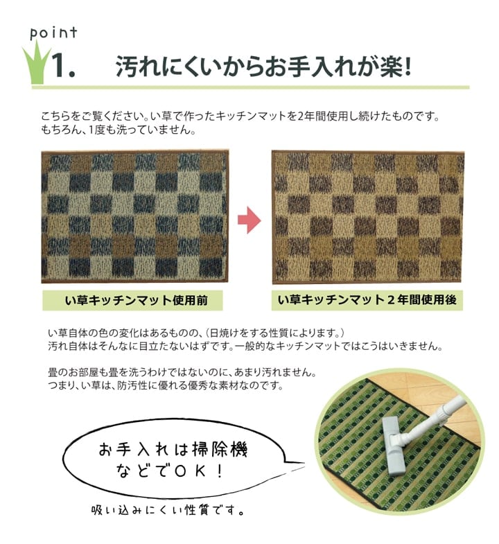 キッチンマット Fドロップ GN 80X240 80×240cm ラグマット カーペット ラグ 絨毯