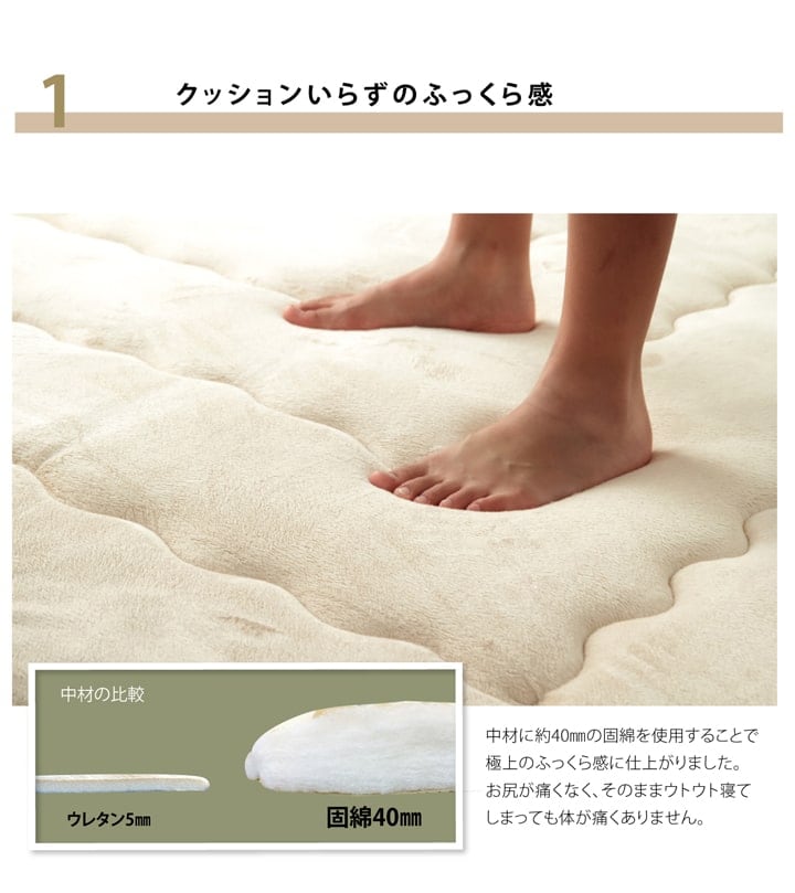 こたつ敷 フィーラ F 長方形 敷 BE 190X240 190×240cm こたつテーブル