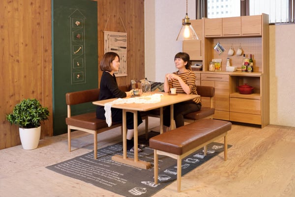 ダイニングチェア エコモ ソファ 幅110×奥行53×高さ74cm ダイニング家具 完成品 組立不要