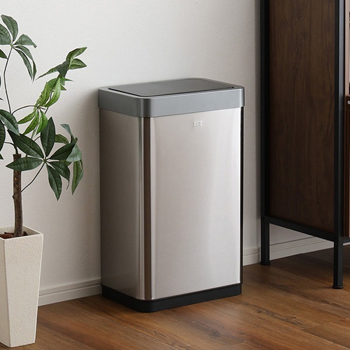 充電式 自動開閉ゴミ箱 45L センサー ダストボックス ふた付き CHCO-チャコ- シルバー
