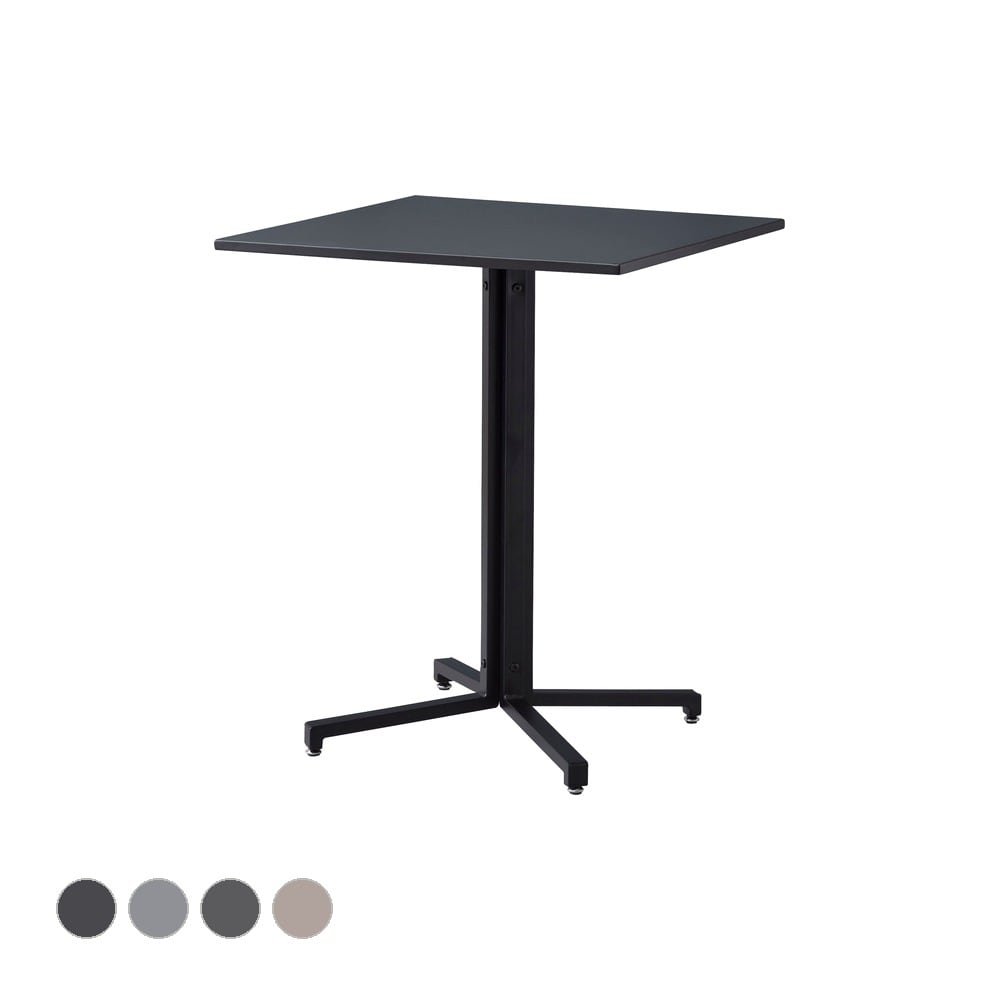 ダイニングテーブル スクエア 幅60×奥行60×高さ73cm ダイニング家具 ブラック スチール
