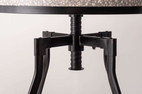 ダイニングテーブル ハイテーブル 幅80×奥行80×高さ92cm ダイニング家具 ハイタイプ 昇降 ブラック 昇降式 スチール