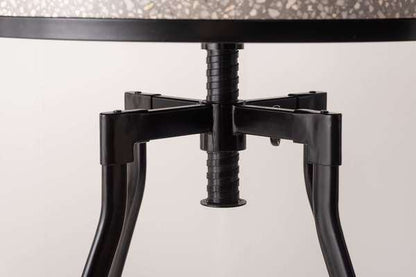 ダイニングテーブル ハイテーブル 幅80×奥行80×高さ92cm ダイニング家具 ハイタイプ 昇降 ブラック 昇降式 スチール
