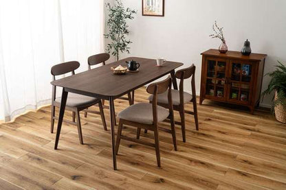 ダイニングチェア 幅46×奥行53×高さ80cm 回転チェア ブラウン 完成品 天然木