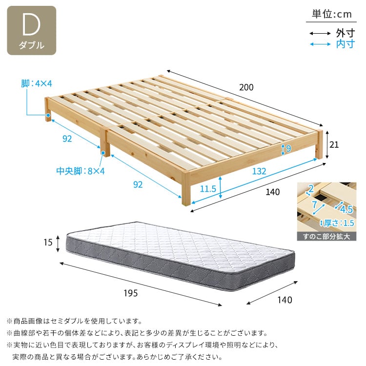 2分で完成!組立簡単ベッド ボンネルコイルマットレスセット(ダブル) ベッド マットレス付 セット
