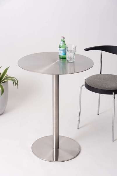 ダイニングテーブル カフェテーブル ラウンド 幅60×奥行60×高さ72cm ダイニング家具 シルバー