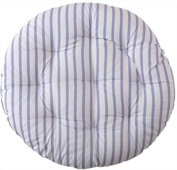ファブリック シートクッション 幅38×奥行38×高さ5cm 完成品 ブルー ホワイト