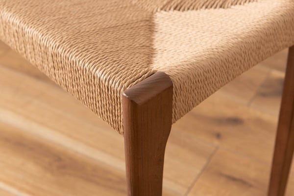 スツール ペーパーコードベンチ 幅105×奥行36×高さ46cm オットマン 腰掛け 完成品 天然木