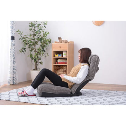 4WAYハイバックフロアチェア 幅47×奥行70×高さ18cm ダイニングチェア 回転チェア リクライニング スチール