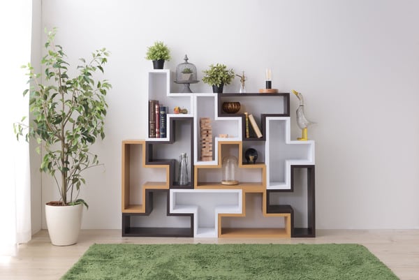 ストレージ パズルラック トツゾー 幅54×奥行23×高さ36cm リビング収納 完成品 組立不要
