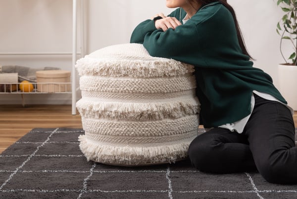 フロアチェア ラウンドスツール 幅45×奥行45×高さ43cm チェア ダイニングチェア 回転チェア