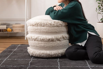 フロアチェア ラウンドスツール 幅45×奥行45×高さ43cm チェア ダイニングチェア 回転チェア