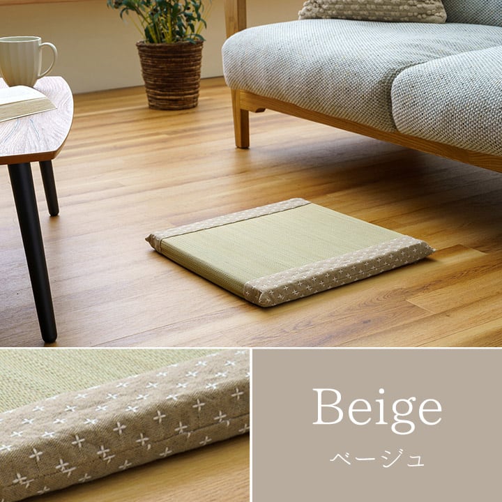 座布団 詩織 BE 40X40 40×40cm 日用品 ベージュ ブラウン グリーン ローズ 全6色