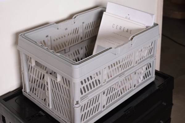 ストレージ スタッチボックス L 幅46×奥行33×高さ26.5cm リビング収納 折りたたみ 完成品