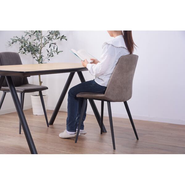ダイニングチェア ラルジュ 幅47×奥行49×高さ86cm ダイニング家具 ダークグレー スチール