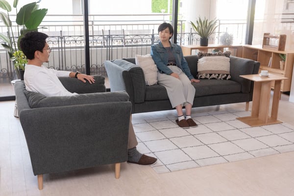 ソファー フォーク 1人掛 幅105×奥行85×高さ73cm ローソファー フロアソファー