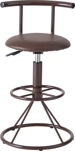 ダイニングチェア キリク キッチンハイチェア 幅41×奥行44×高さ74cm ダイニング家具 昇降式 レザー