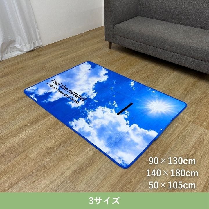 ラグ ブルースカイ 90X130 90×130cm ラグマット カーペット 絨毯 撥水
