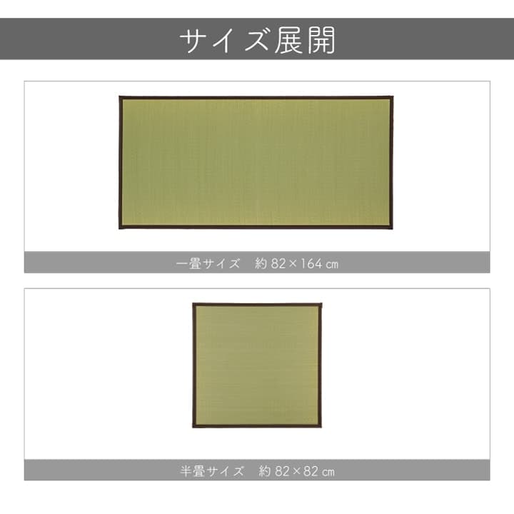 置き畳 天竜 6P 半畳 BR 82X82 82×82×1.7cm ラグマット カーペット ラグ