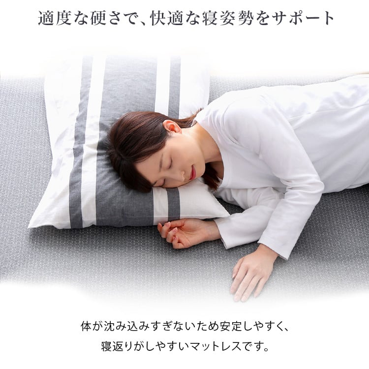 高反発ウレタンマットレス (シングル) シングル 洗えるカバー マットレストッパー 敷布団 高反発