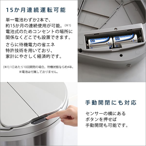 横開きステンレス自動開閉ゴミ箱 自動開閉ゴミ箱 ダストボックス 横開き ステンレス センサー感知