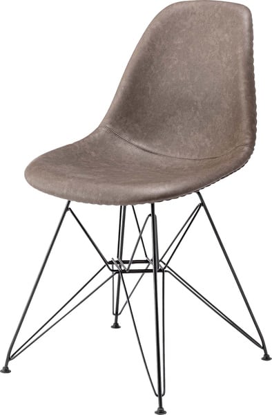 ダイニングチェア 幅47×奥行55×高さ83cm ダイニング家具 ブラウン ダークグレー レザー