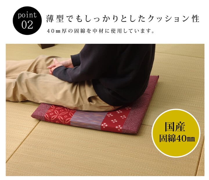 モダン 生地座布団 2P BL 55X55 55×55cm 日用品 ブルー ブラウン 座布団 布団