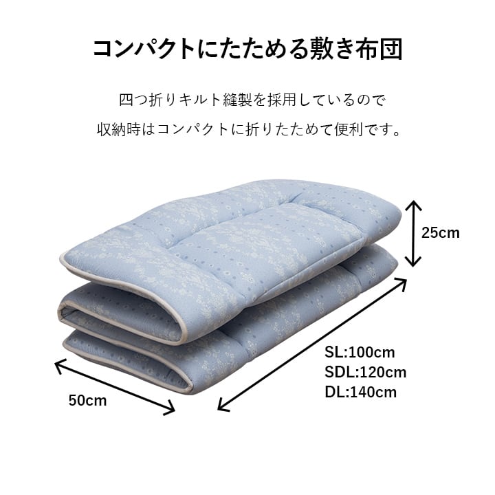 組布団 イリス洗える ダブル 2P BL 190X210 190×210cm 日用品 洗える 寝具