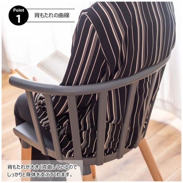 ダイニングチェア 幅54.5×奥行54.5×高さ75cm ダイニング家具 北欧 腰掛け 椅子 ホワイト 天然木