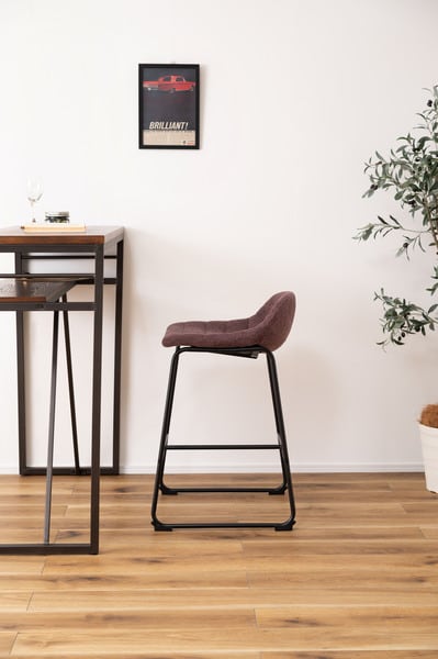 ダイニングチェア カウンターチェア 幅48.5×奥行50×高さ77.5cm ダイニング家具 パープル スチール