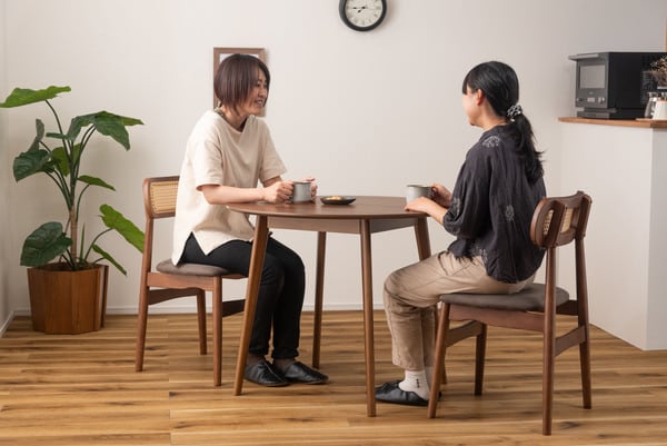 ダイニングテーブル ラウンドテーブル 幅90×奥行90×高さ72cm ダイニング家具 省スペース